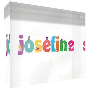 Little Helper JOSEFINE-A5BLK-15DE Diamant gepolijst baby aandenken/token, gepersonaliseerd, meisjesnaam, Josefine, 15 x 21 x 2 cm, groot
