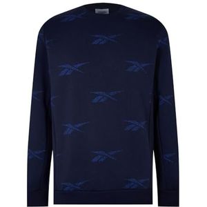 Reebok Heren Identity All Over Print Crew Sweatshirt