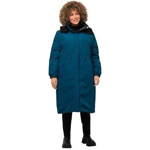 Ulla Popken Hyprar mantel voor dames, petrolblauw, 42/44 grote maten