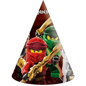 Procos Folat - Hoedjes Papier Composteerbaar Lego Ninjago - 6 stuks