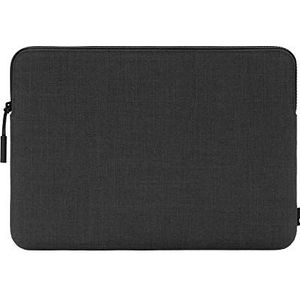 Incase Case Slim Sleeve Case Apple MacBook Pro 13 inch (2016-2020) / Air 13,3 inch (2018-2020) - donkergrijs [Woolenex-materiaal I 3 mm dikke kunstbont interieur I Hoogwaardige ritssluiting]