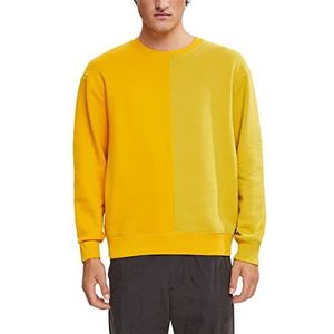 edc by ESPRIT Sweat in Color-Block-look, Zonnebloem geel, M