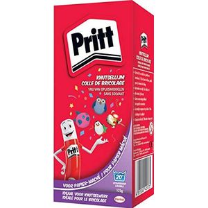 Pritt Knutsellijm, papier-maché, veilig voor kinderen, met warm water uitwasbaar, vrij van conserveringsmiddelen en oplosmiddelen, 125 g poeder, 9H PMP12