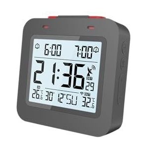 technoline WT325 wekkerradio met binnen- en buitentemperatuurweergave, 2 wekalarmen