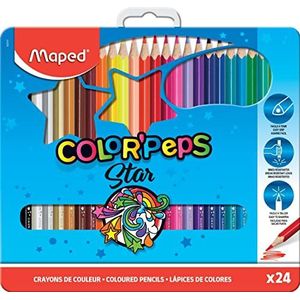 Maped Colour Peps kleurpotloden in metalen doos, 24 stuks