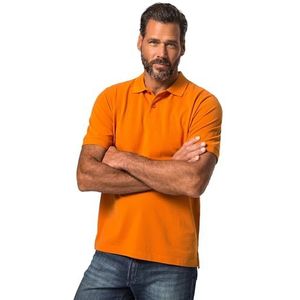 JP 1880, Heren grote maten, poloshirt, piqué, donker-oranje, L