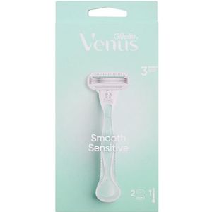 Gillette Venus Smooth Sensitive, scheermes voor dames, 1 herbruikbare handgreep + 2 navulmesjes