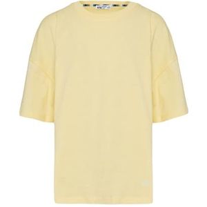 LTB Jeans Meisjes T-Shirt Kokaha Pull-On T-shirt met LTB-print korte mouwen boothals 100% katoen in geel - maat 128 cm, Pale Banana 12967, 128 cm