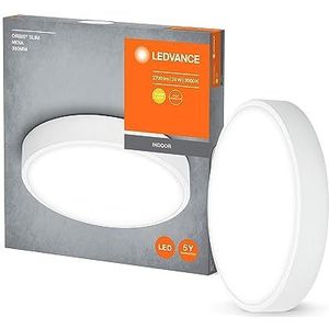 LEDVANCE ORBIS Slim Moia LED loftlampe 380 mm, hvid, 24W, 2600lm, varmt hvidt lys, meget homogen lysfordeling, lang levetid, fast installeret LED -modul, rund, IP20 -beskyttelsesklasse, 3000K