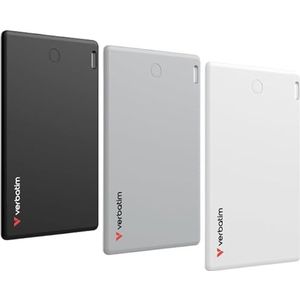 Verbatim - My Finder Card - Tracker - Zwart/Zilver - Bluetooth - 3 Stuks