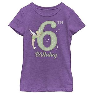 Disney Tink 6th Birthday T-shirt voor meisjes, Purple Berry, L