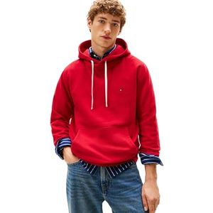 Tommy Hilfiger Heren ESS SEIZOENLIJKE FLEECE HOODY MW0MW39997 Pullover Hoodie, ROOD, XS, Rood (Medium Rood), XS