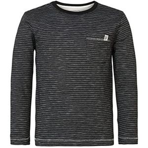Noppies Boys Tee Ridgely Longsleeve Stripe T-shirt voor jongens, Asfalt - P524, 92 cm