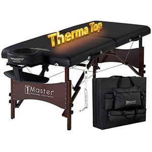 Master Massage 71 cm Mobiel Thermatop verwarmingssysteem inklapbaar massagebed massagebank massagebed, zwart