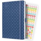 SIGEL J4101 weekkalender Jolie 2024, ca. A5, blauw, hardcover, elastiek, penlus, insteekvak, 174 pagina's, FSC-gecertificeerd, afsprakenplanner