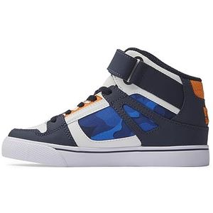 DC Shoes Pure High-Top EV Sneaker, Shady Blue/Orange, 33 EU, Shady Blue Orange, 33 EU