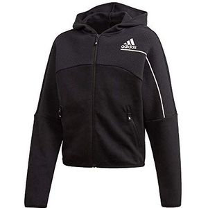 Adidas G ZNE FZ sweatshirt, meisjes, zwart/wit, 122 (6/7 jaar)