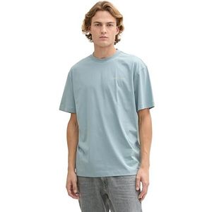 TOM TAILOR Denim T-shirt voor heren, 27840, lichtgrijs mint, XXL