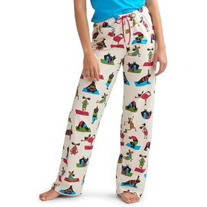 Little Blue House dames Jersey pyjamabroek, Yoga Beer, S