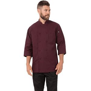 Colour by Chef Works A936-XXL 3/4 mouw jas, XX-Large, Merlot