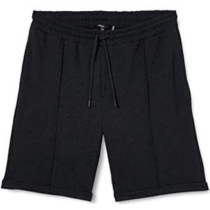 Koton Heren Trekkoord Shorts Seam Gedetailleerde Folded Leg Slim Fit, antraciet (045), XL