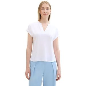 TOM TAILOR Basic zomerblouse voor dames, 10315 - Whisper White, 36