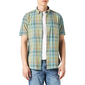 camel active Heren 409213/7S03 Overhemd, teal, S