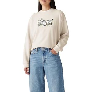 LEVI'S - Annessa - Sweatshirt - Crème Groen Zwart - Ronde Hals - Lange Mouw