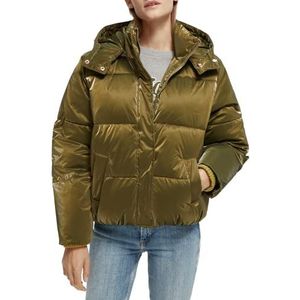 Scotch & Soda Dames Water Repellent Technical Jacket Puffer Jacket, Military 0360, L