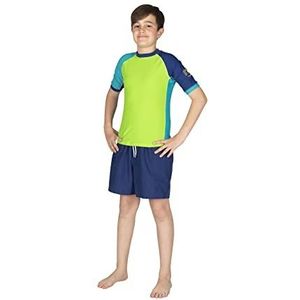 Mares Rashguard Seaside Shield Youth; beschermend shirt met korte mouwen - jongens, limoen, L, Kalk, One size