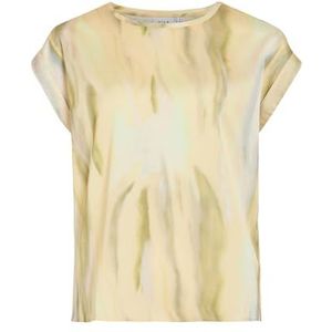 Viellette S/S Full Satin Top - Noos, geel (pale banana), 36