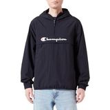 Champion Legacy Outdoor Spring Summer Contrast Logo WR Taslon Hooded Jas, Zwart, XXL Heren SS24, Zwart, XXL