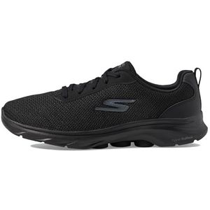 Skechers Dames GO Walk 7 Clear Path, zwart textiel/trim, 3 UK, Zwart Textiel Trim, 36 EU