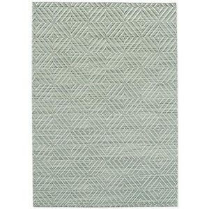 HENDI Placemats, design: geometrisch patroon, geweven patroon, 6 stuks, antislip, 450x300mm, PVC (vinyl), groen