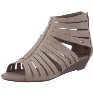 Tommy Jeans Olivia 1, modieuze sandalen voor dames, Beige Taupe 255, 39 EU