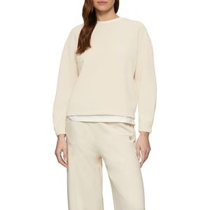 s.Oliver Sweatshirt - Beige - Jersey Scuba - Détails Plissés