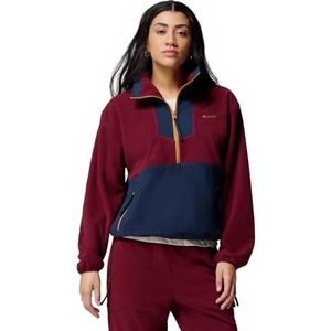 Columbia Sequoia Grove dames halve rits fleece, fleece pull-over, rijke wijn, Collegiate Navy, esdoornsuiker, S