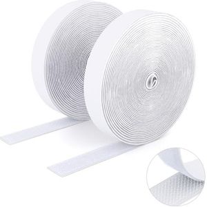 SUTOUG Zelfklevend plakband, extra sterk, 20 mm x 5 m, dubbelzijdig plakband voor binnen en buiten, dubbelzijdig, wit