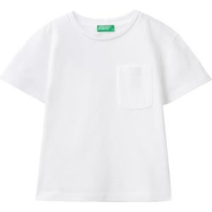 United Colors of Benetton T-shirt voor kinderen en jongeren, optisch wit 101, 110