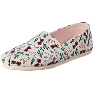TOMS Platte instappers met Alpargata-print voor dames, Grijze Flamingo, 37.5 EU