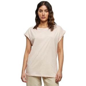 Urban Classics dames T-Shirt Ladies Extended Shoulder Tee, Kleur: roze., S