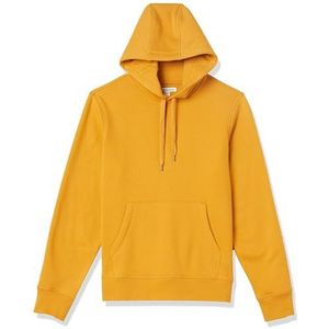 Amazon Essentials Men's Fleecetrui met capuchon (verkrijgbaar in grote en lange maten), Goud, XS