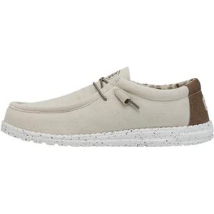 Hey Dude Heren Wally Stretch Canvas Moccasin, Ivoor, 37 EU, ivoor, 37 EU