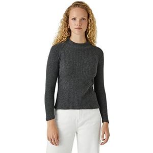 Koton Vrouwen Turtle Neck T-shirt met lange mouwen, antraciet (045), M