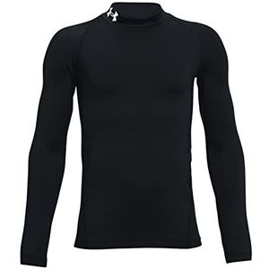 Under Armour Ua Cg Armour Mock Ls ultrawarme thermische onderlaag met lange mouwen voor jongens in polohals-stijl, rekbare hardlooptop voor de winter met anti-geurtechnologie (verpakking van 1)