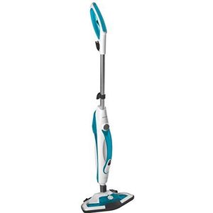 CONCEPT Hausgeräte CP2000 Stoom- en stoomreiniger, 2-in-1, perfect Clean, stoommop en handstoomreiniger, accessoires, wit + turquoise