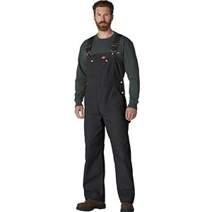 Dickies Heren Bib Overall, Gespoeld Zwart, 40W/30L, Gespoeld Zwart, 40W / 30L