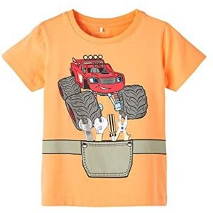 Bestseller A/S Jongens NMMMALAGA Blaze SS TOP VDE T-shirt, Mock Orange, 104, Mock Oranje, 104 cm