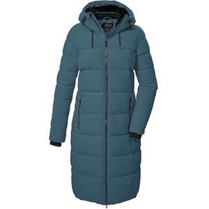 killtec dames Gewatteerde jas/functionele jas in donslook met capuchon KOW 56 WMN QLTD CT, hellpetrol, 40, 41810-000
