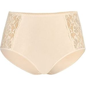 Teyli Ondergoed voor dames van hoogwaardig katoen - slips damesondergoed - damesondergoed panty's dames slips versierd met kant, beige, M